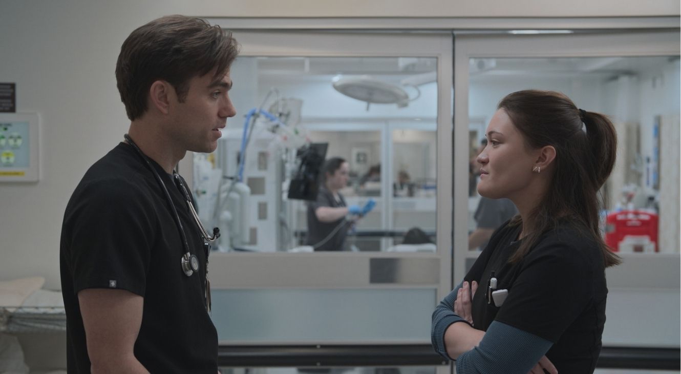 Langdon and Santos in The Pitt Season 2 Episode 11