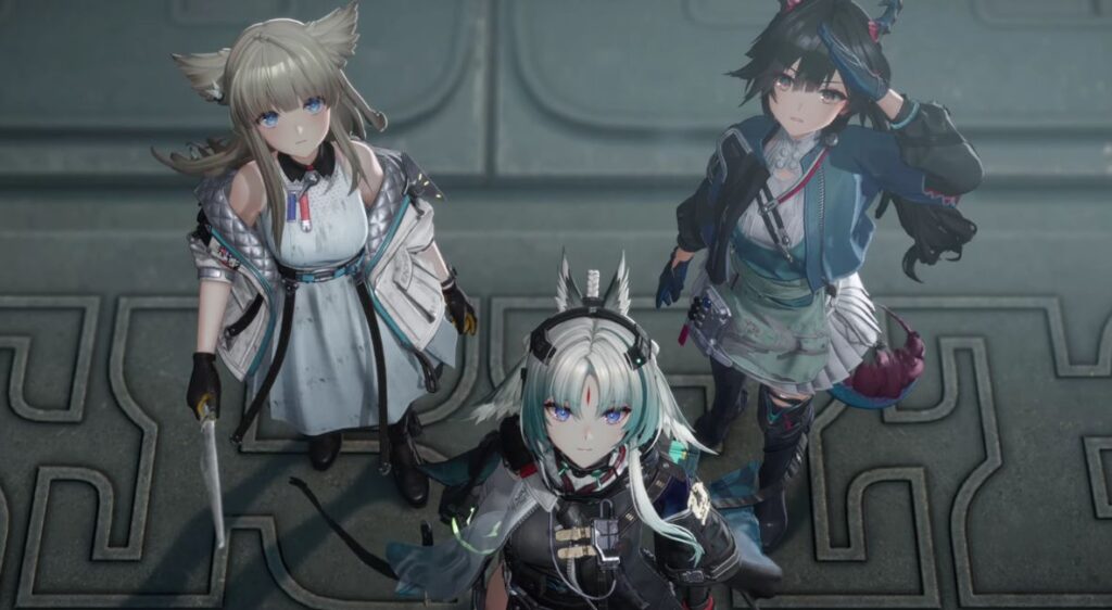 Perlica, Arcane, and Chen in Arknights: Endfield 1.2