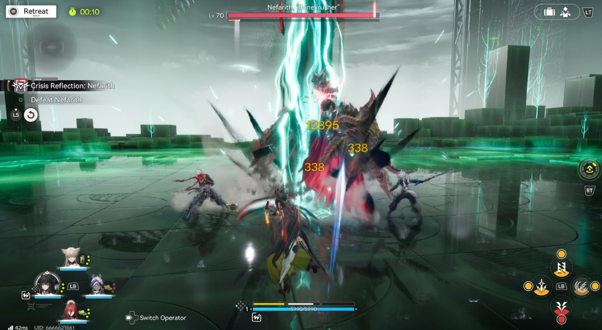 Combat gameplay from Fangyi in Arknights Endfield 1.2