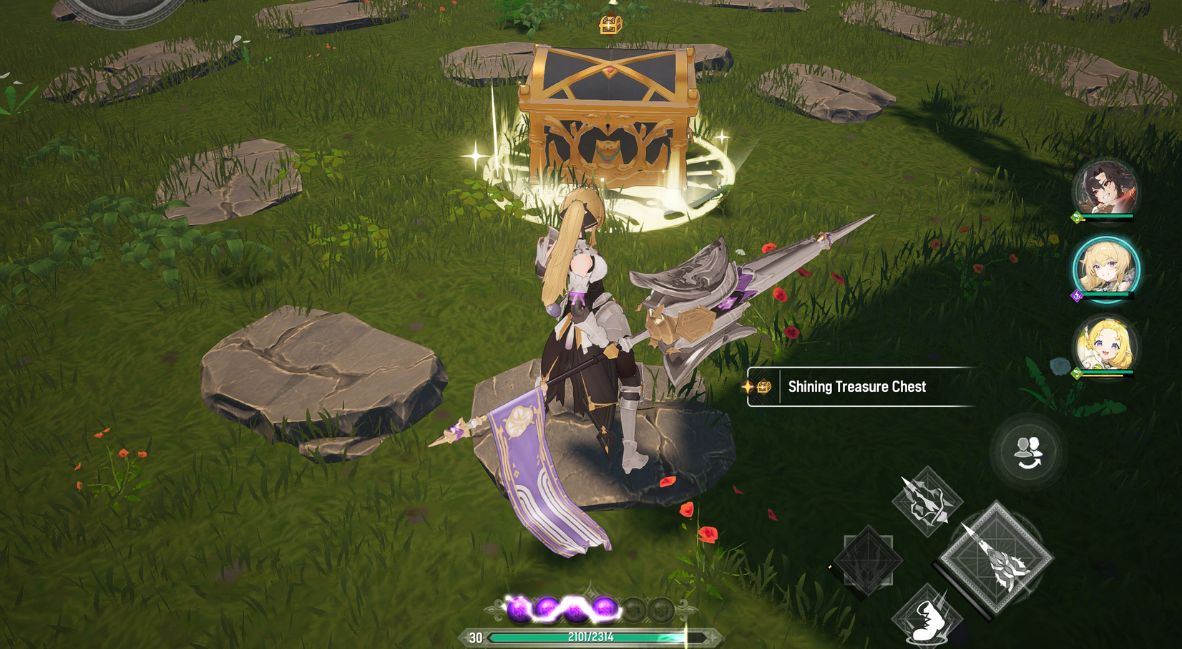 A player finds a treasure chest