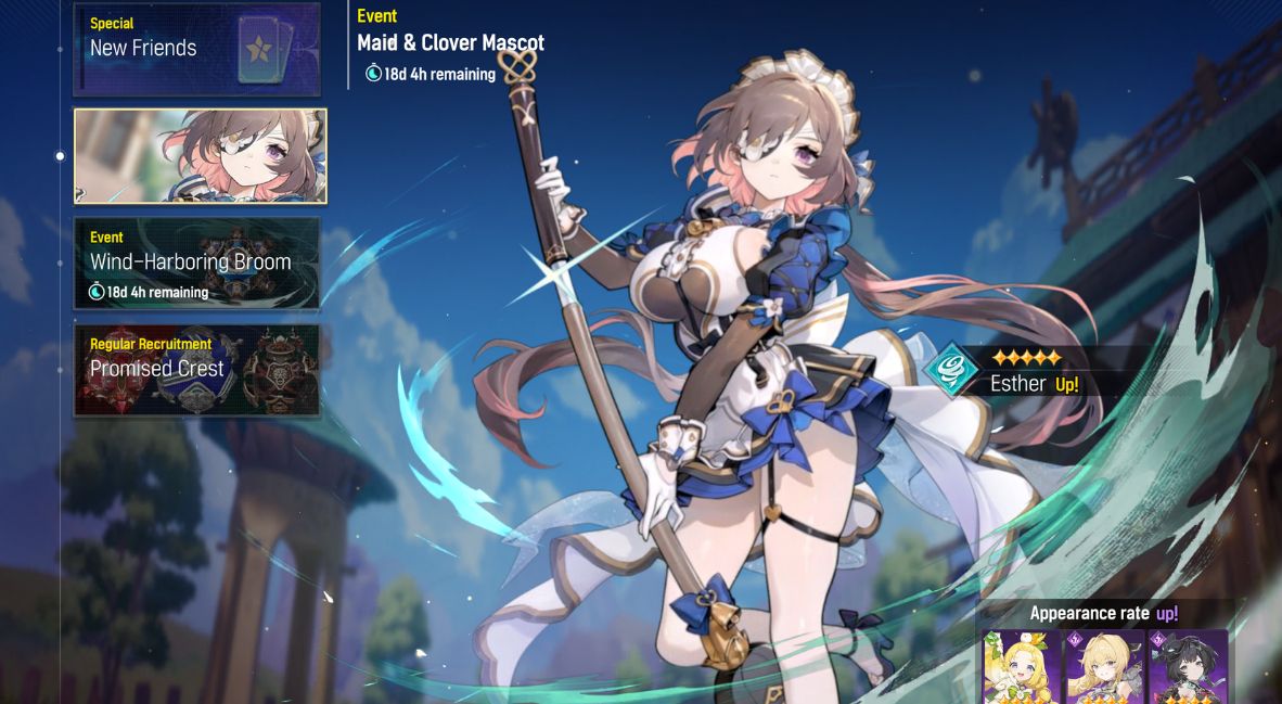 Esther's character stats 