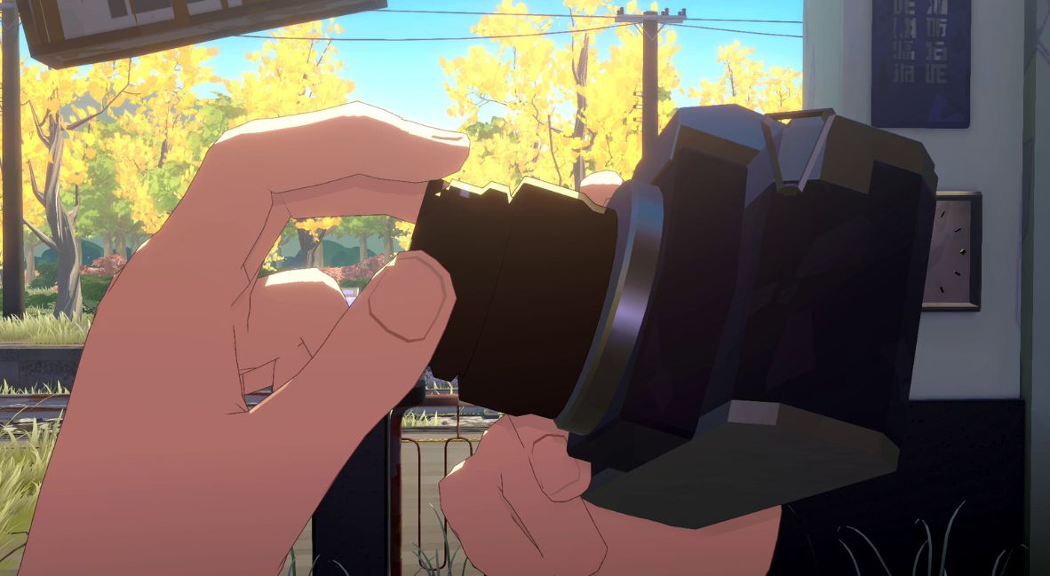 A close up of the camera 
