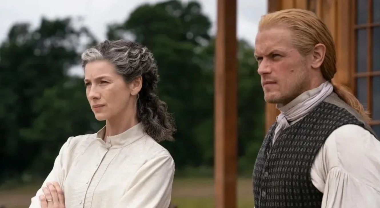 Caitríona Balfe and Sam Heughan in Outlander Season 8 Episode 6