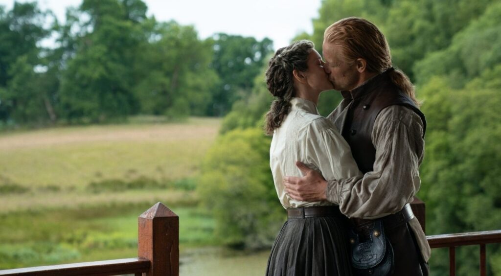 Caitríona Balfe and Sam Heughan in Outlander Season 8 Episode 8