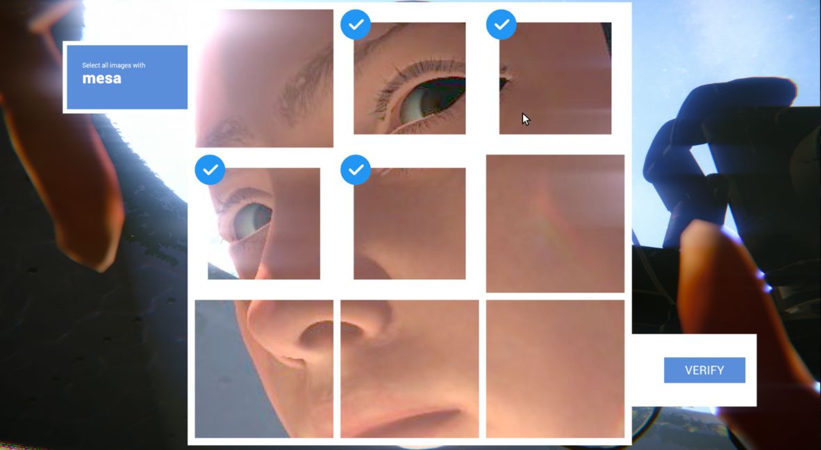 Prove You're Human still from Sunset Visitor and Black Tabby Publishing