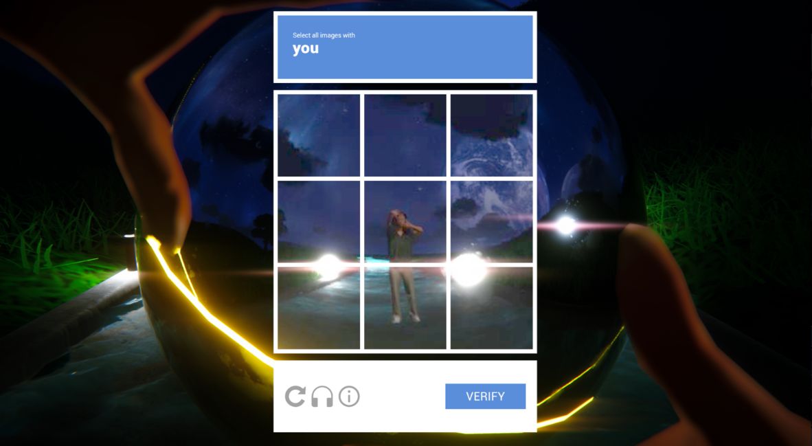 Prove You're Human still from Sunset Visitor and Black Tabby Publishing