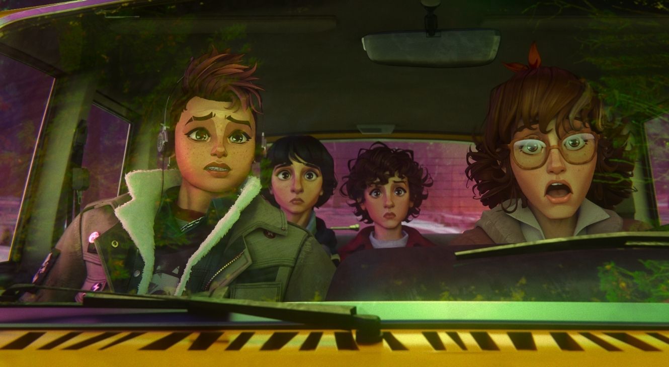 Nikki, Mike, Eleven in  Stranger Things: Tales From '85