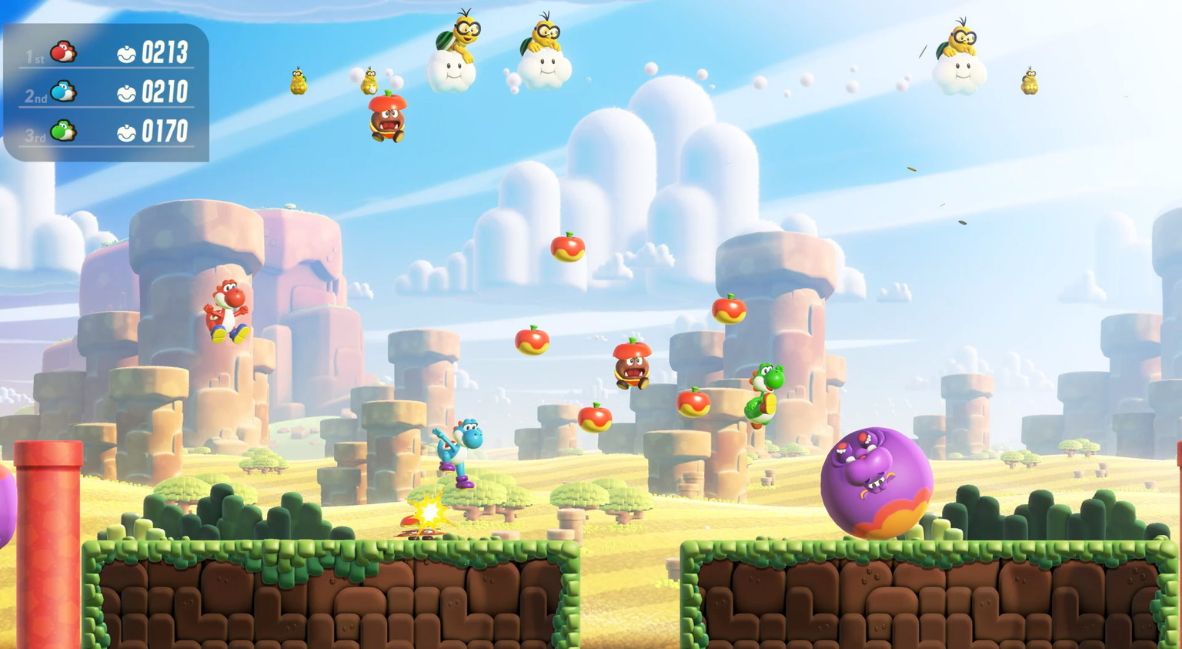 The Yoshi eat mini game 