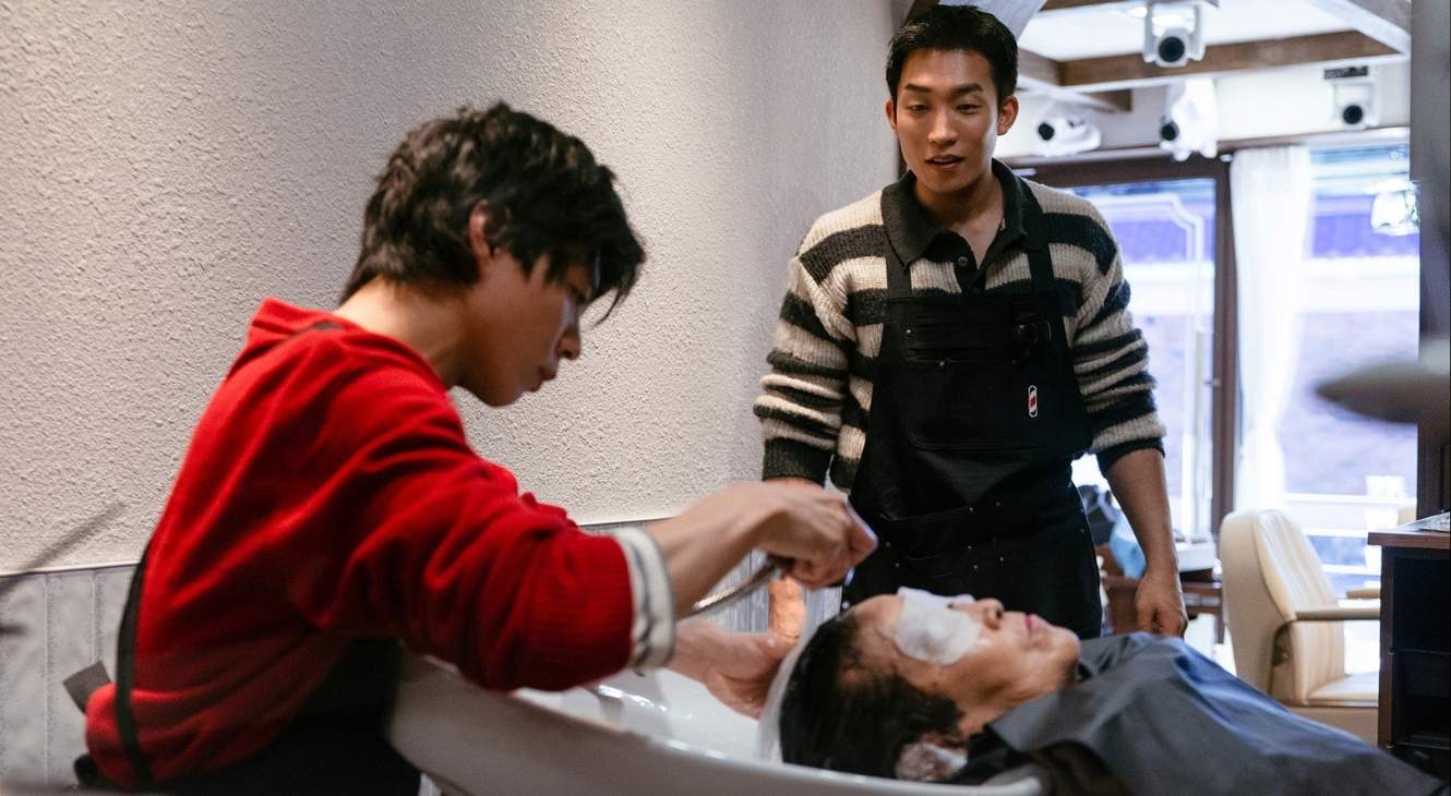 Park Bo-gum and Lee Sang-yi in The Village Barber