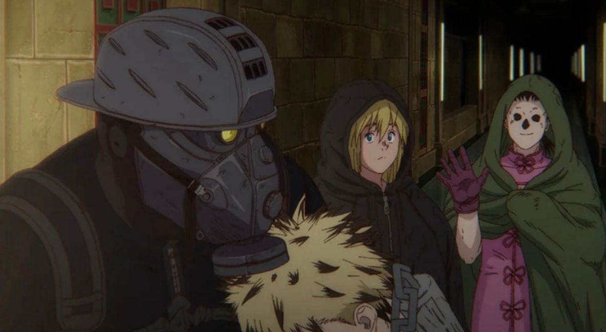 Aikawa, Nikaido, and Asu in Dorohedoro Season 2 Episode 11