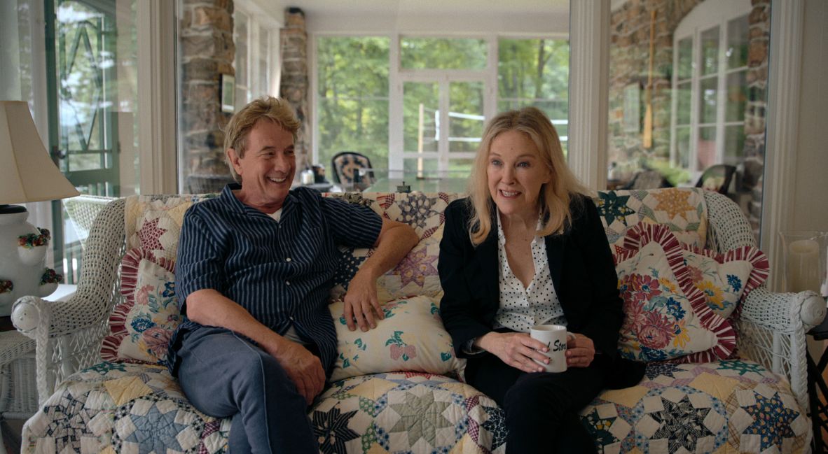 Martin Short and Catherine O'Hara sit together for the interview