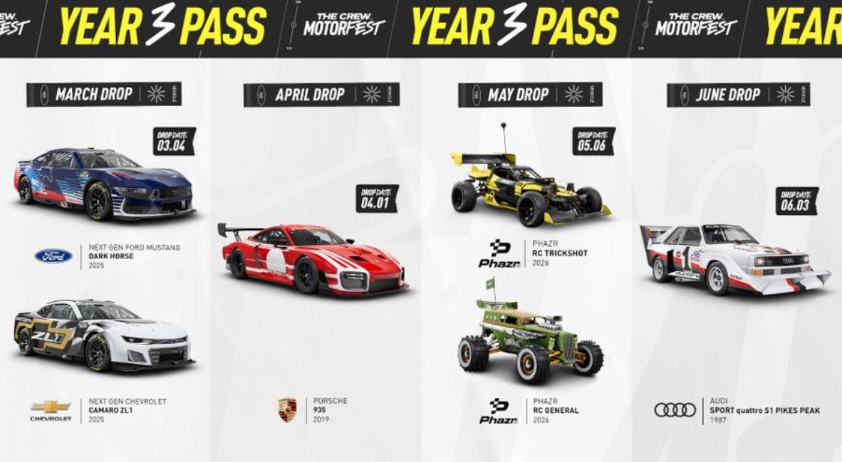 Examples of cars available in The Crew Motorfest Season 9 RC car update