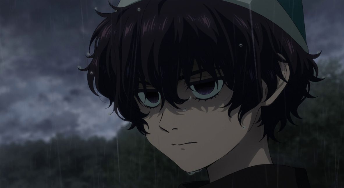 Coco stands in the rain in Witch Hat Atelier Episode 7