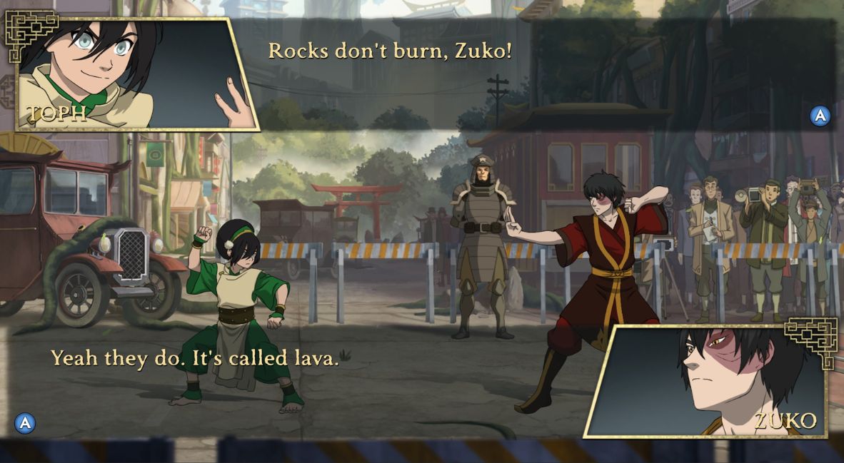 Toph faces off against Zuko