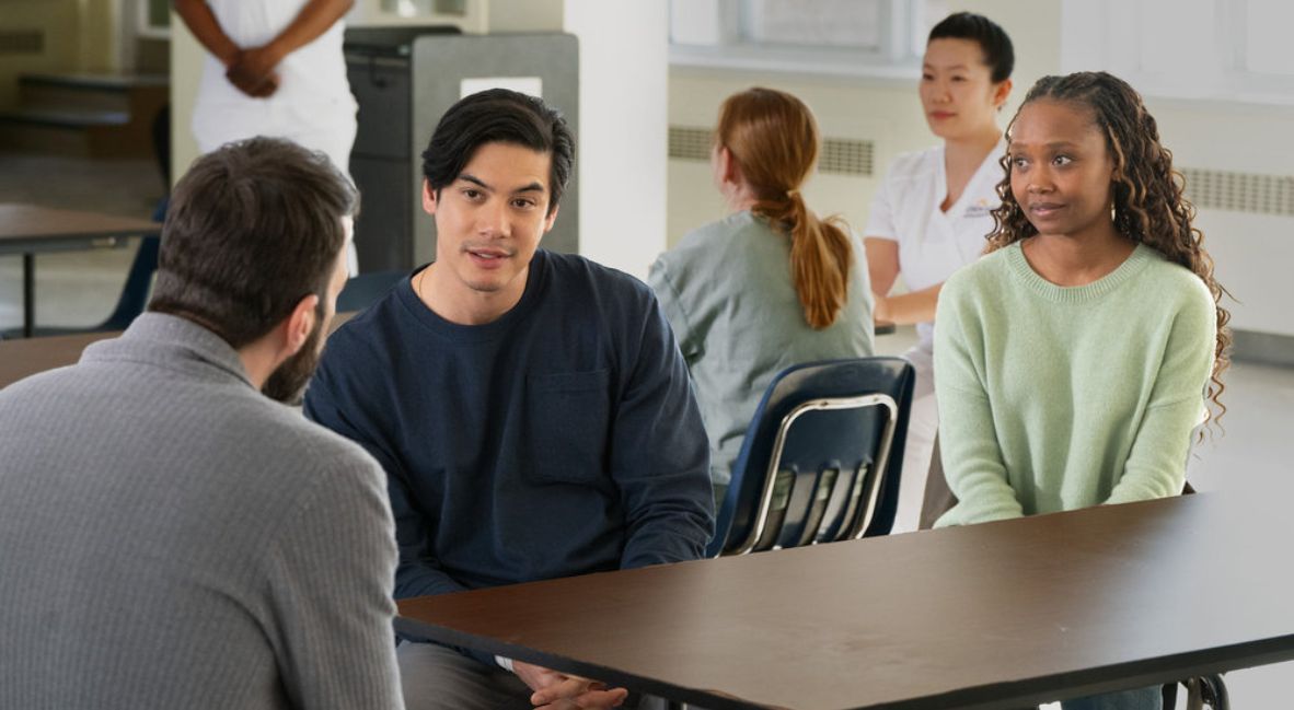 Johnny and Ericka in Brilliant Minds Season 2 Episode 16
