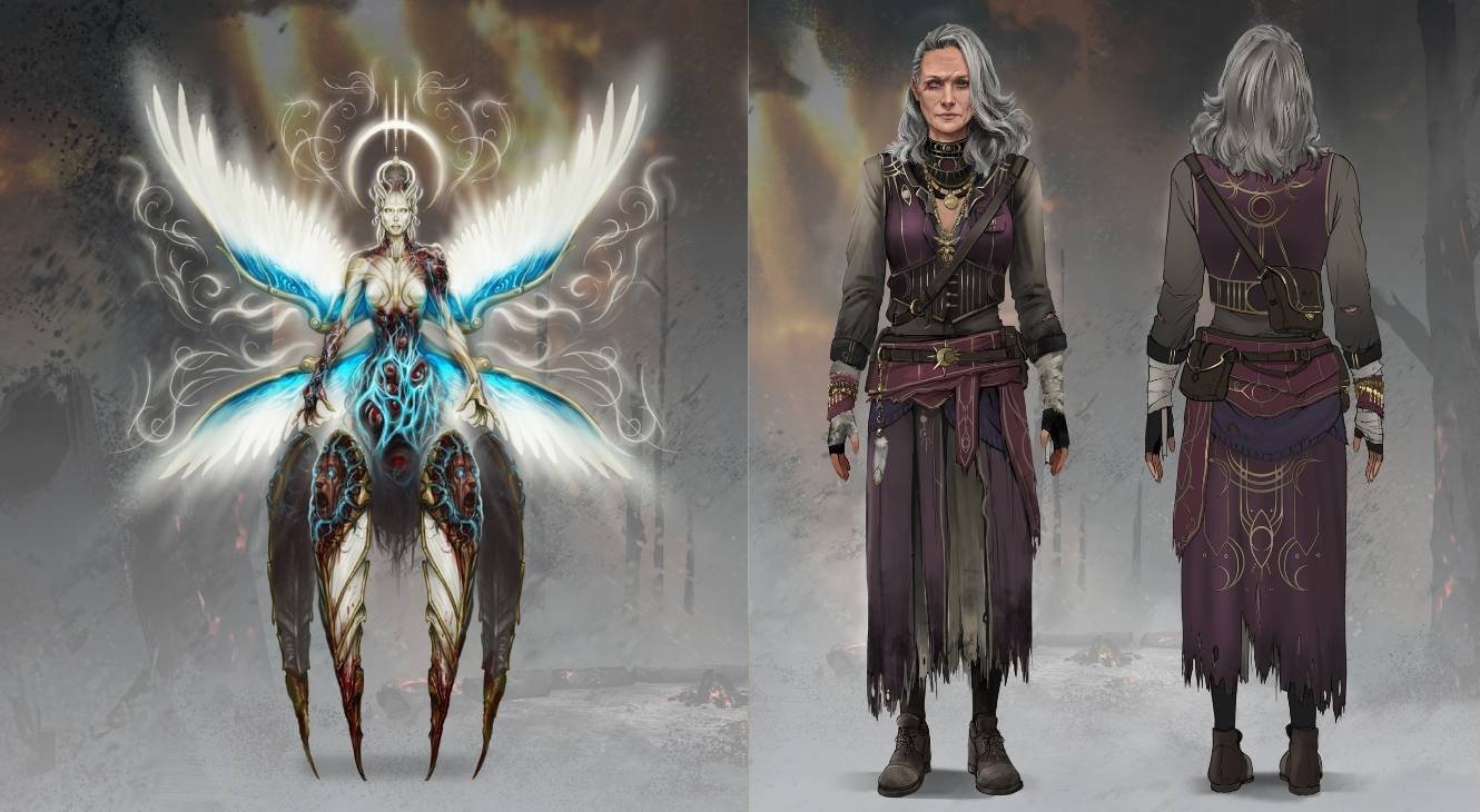 Concept art of villain and survivor of Dead by Daylight: Chorus of Sin