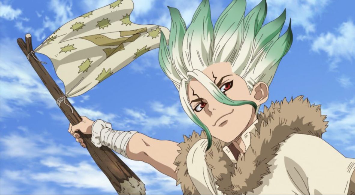 ‘Dr. STONE’ English Dub Actors Aaron Dismuke And Brandon McInnis On The Series' Unlikely Hope 8 Senku holds the Kingdom of Science flag