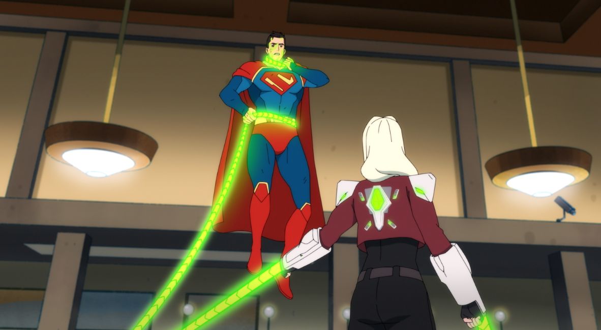 Superman faces down The Whip