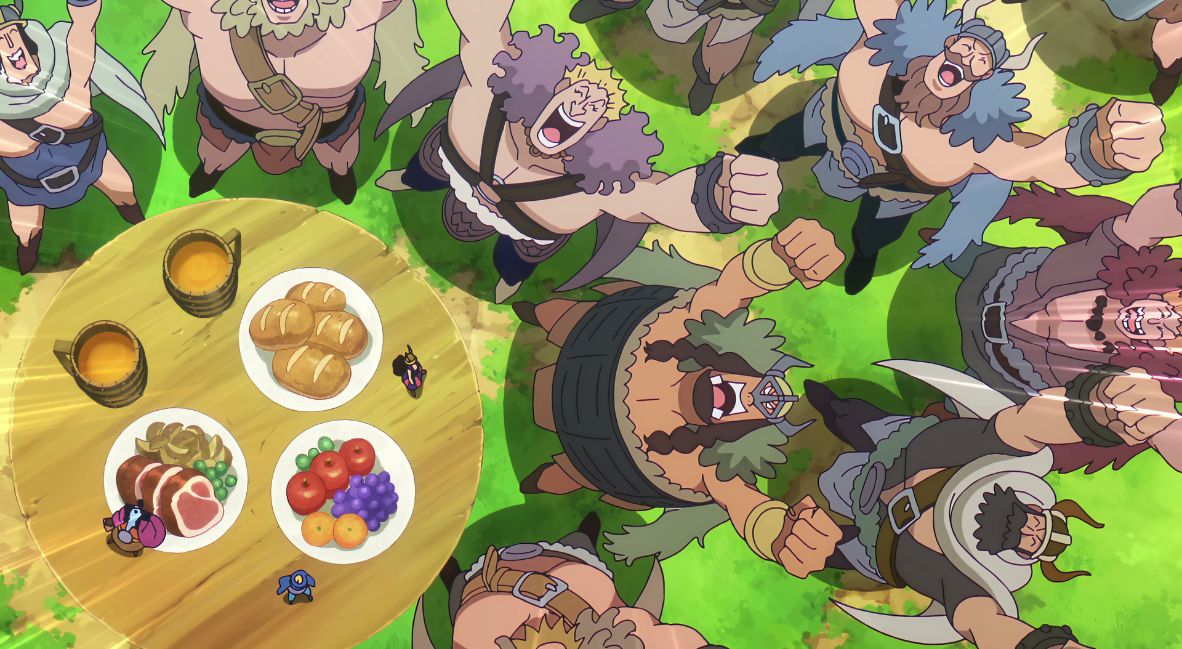 The Giants hold a feast for the Straw Hats