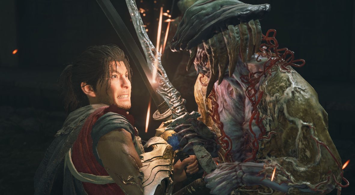 Musashi Miyamoto fights against a demon