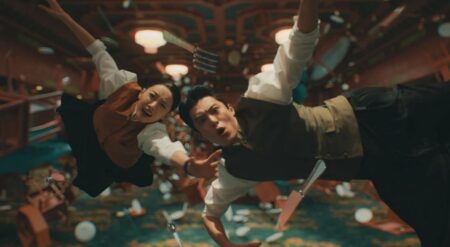 Victoria Song and Dylan Wang in Per Aspera Ad Astra