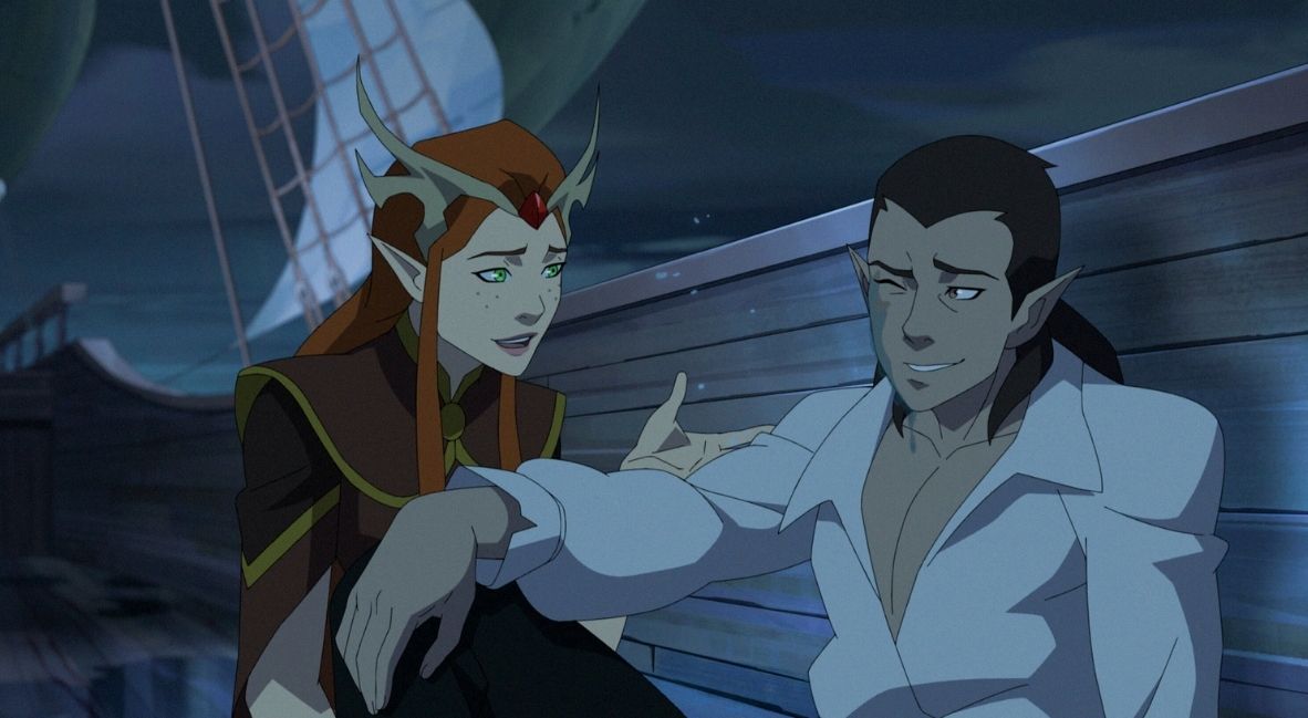 Keyleth and Vax'ildan in The Legend of Vox Machina Season 4