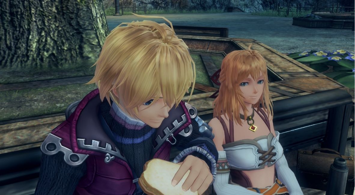 Xenoblade Chronicles Switch 2 Shulk Eating a Sandwich