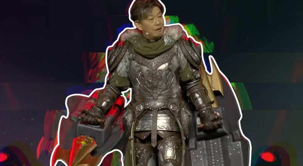 Yoshi-P as Evercold's new job, Bastion, at Fan Fest Berlin