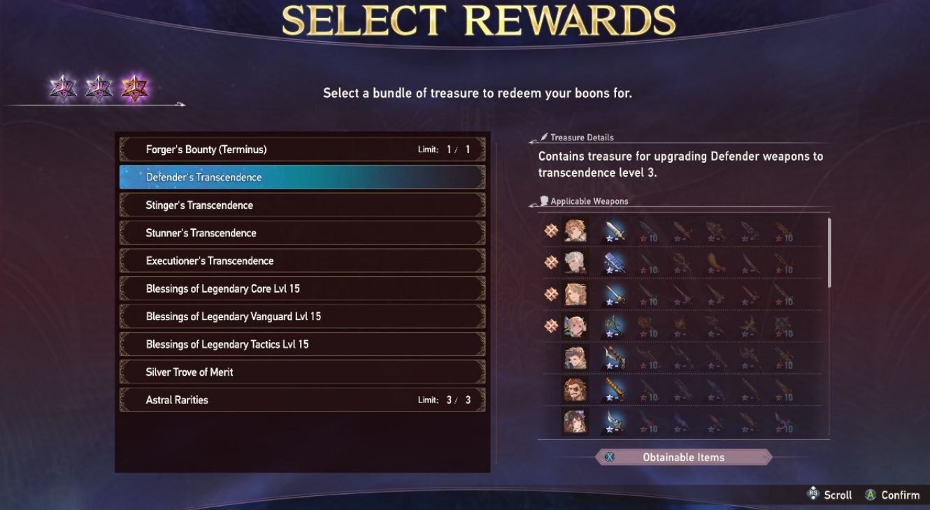 Conflux reward list in Granblue Fantasy: Relink - Endless Ragnarok