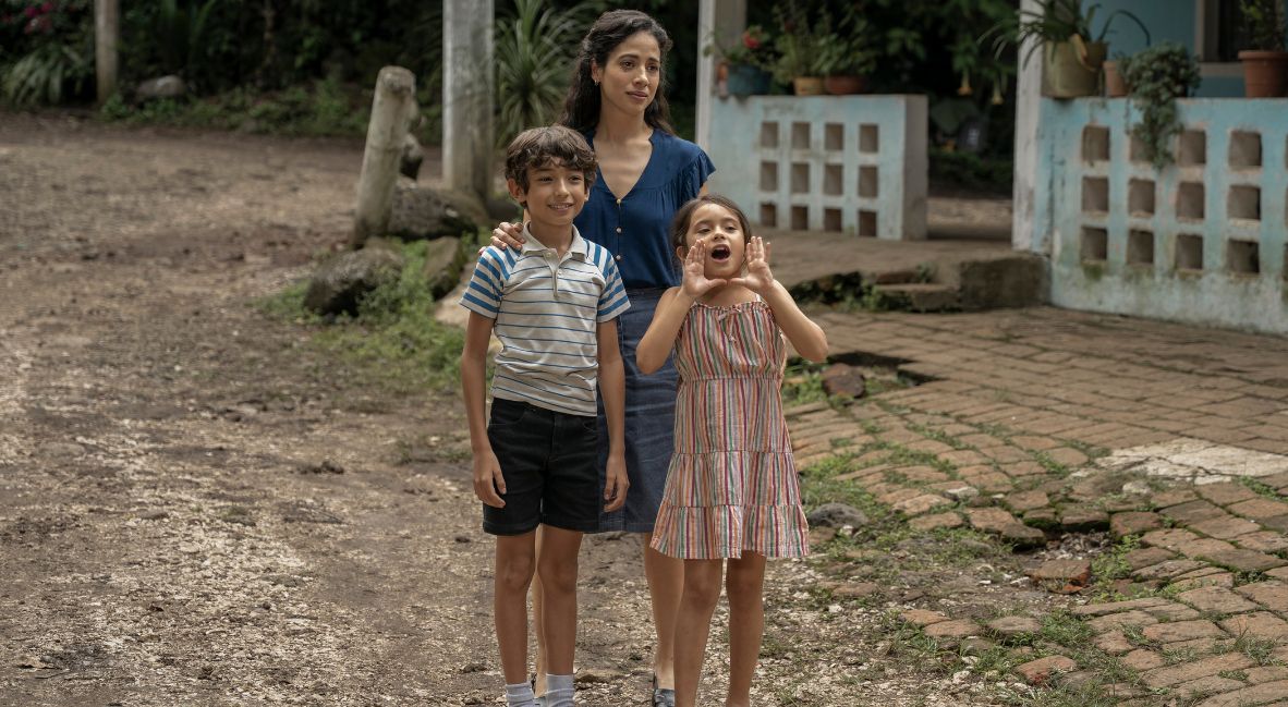 Miguel with his mother and sister