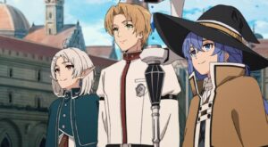 Rudeus, Roxy, and Sylphie in Mushoku Tensei: Jobless Reincarnation Season 3 Episode 3