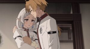 Rudeus, Syphie and baby in Mushoku Tensei: Jobless Reincarnation Season 3 Episode 3