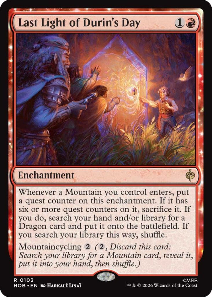 Last Light of Durin - Magic The Gathering Hobbit Set Preview