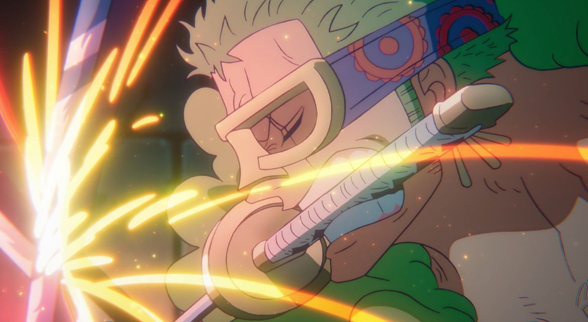 Zoro mid-battle 