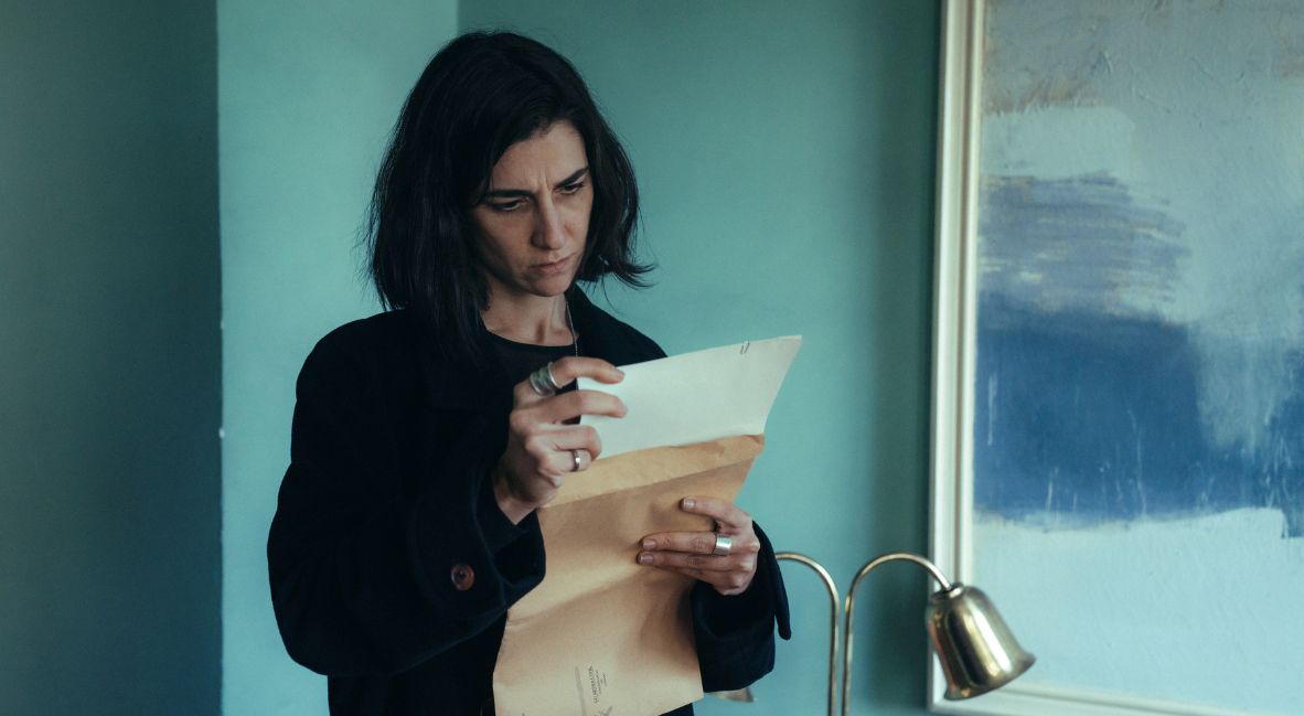 Ruth reads a document 