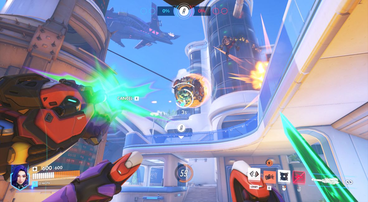 Action gameplay from D.Mon's point of view
