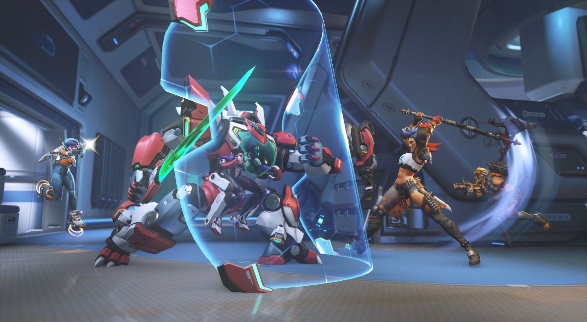 D.Mon in her mech suit as she's being attacked