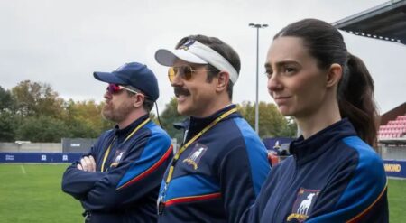 Higgins, Ted, and Alice in Ted Lasso Season 4 Episode 4