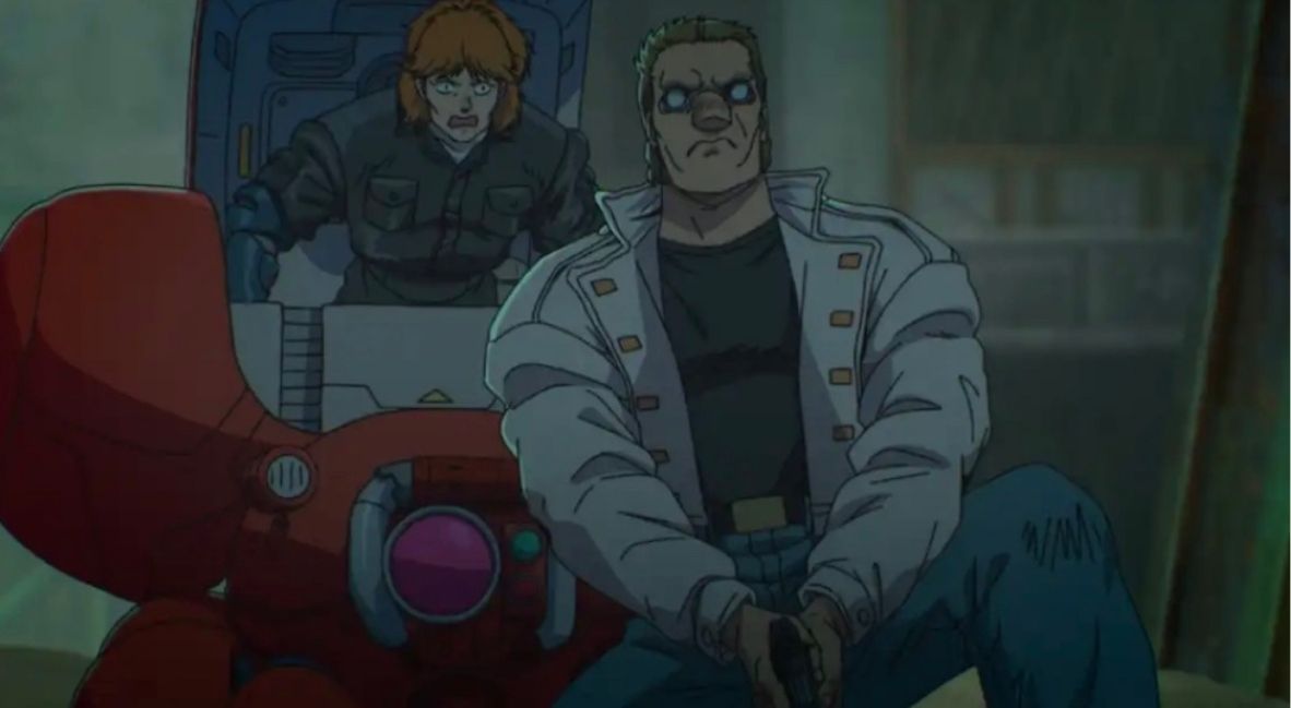 Togusa and Batou in The Ghost In The Shell Episode 5