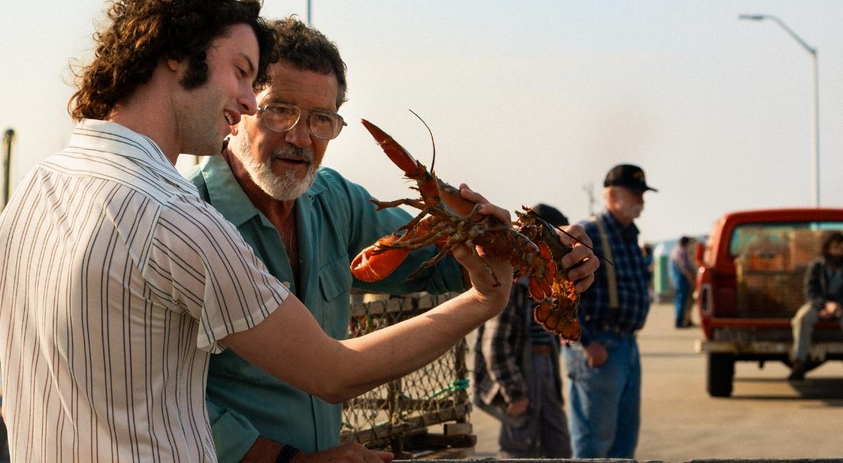 Dominic Sessa and Antonio Banderas in Tony (2026)