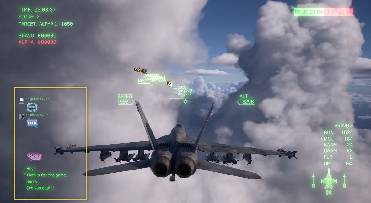 A still from Ace Combat 8