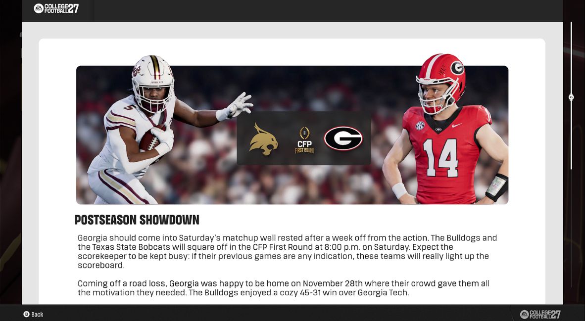 CFB 27 September Update But Why Tho 4