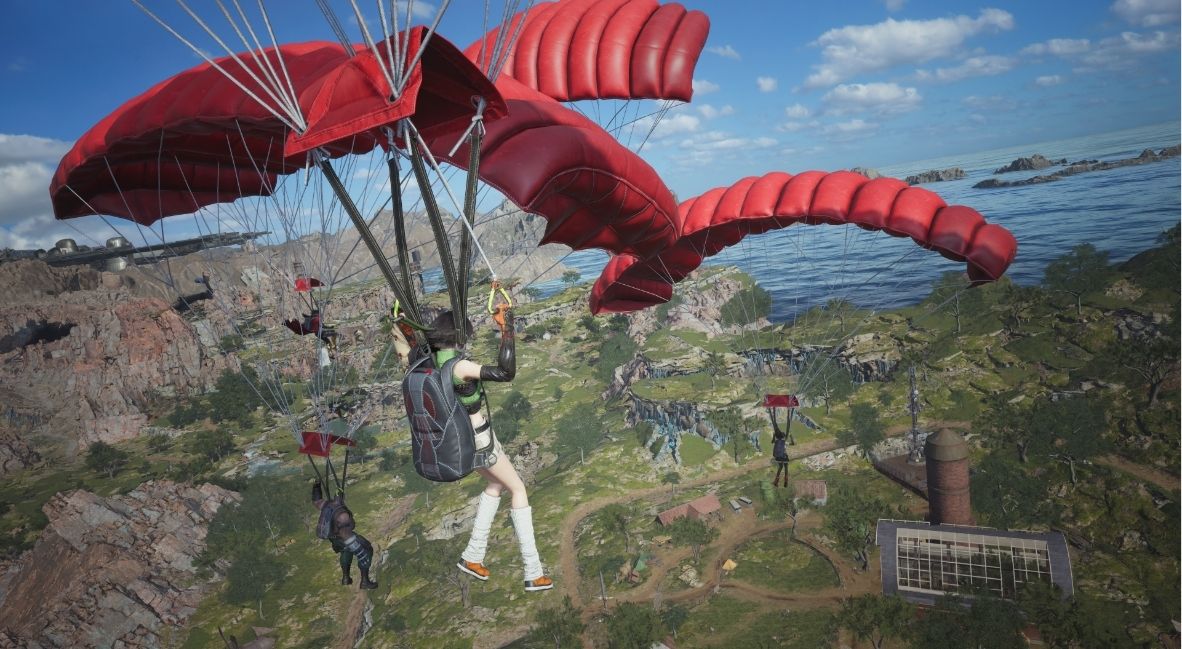 Final Fantasy VII Revelation Skydiving