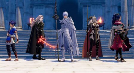 Gameplay featuring the heroes in Fire Emblem: Fortune's Weave