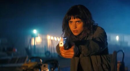 Adria Arjona stars as Celeste in Onslaught