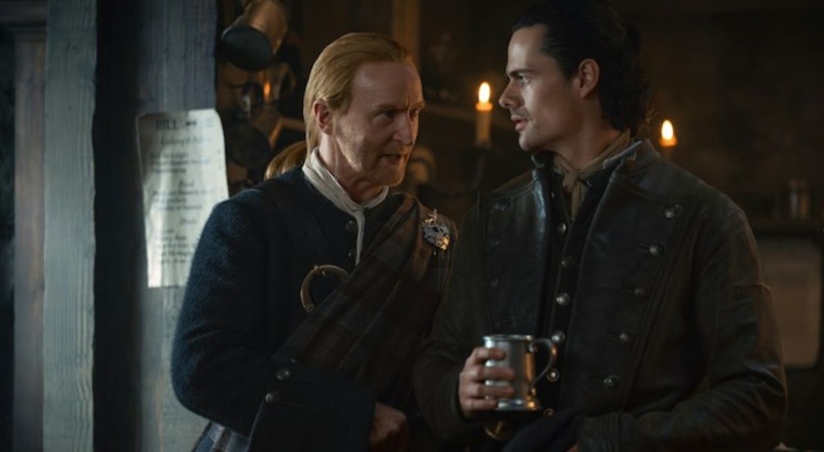 RECAP: 'Outlander: Blood Of My Blood' Season 2 Episode 2 — "The Veil Of Time" 2 Lovat and Brian drink together