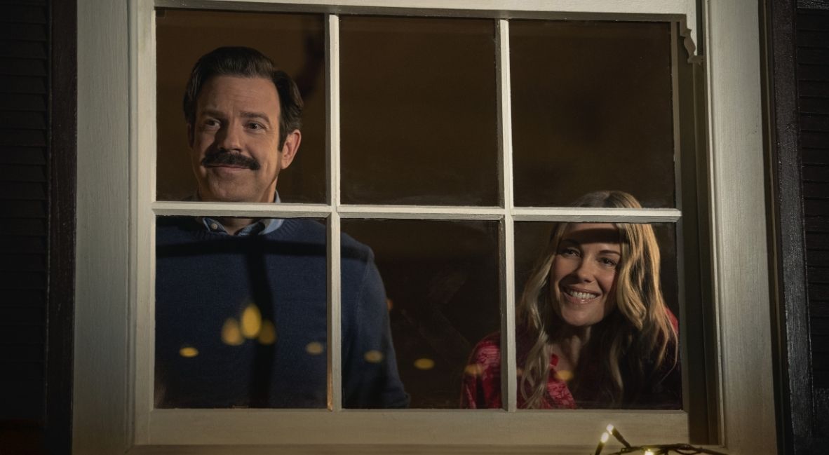 Jason Sudeikis and Andrea Anders in Ted Lasso Season 4 Episode 6