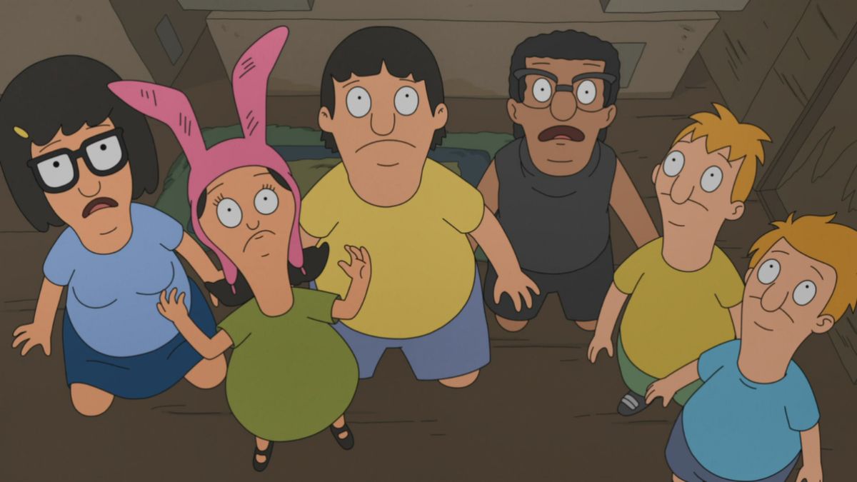Tina, Louise, Gene, Daryll, Andy, and Ollie
