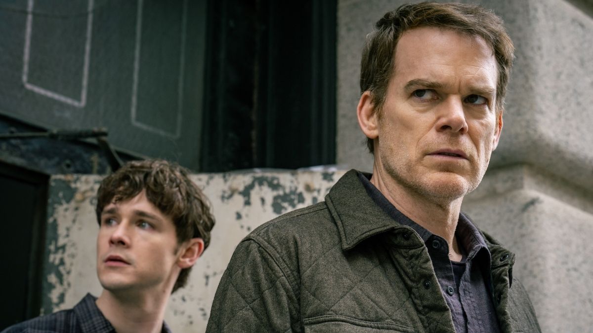 Jack Alcott and Michael C. Hall in Dexter: Resurrection Season 1