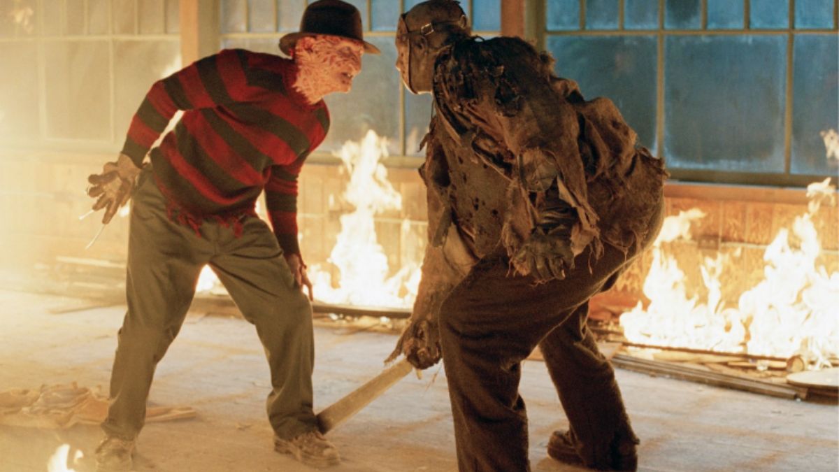 Freddy Krueger faces off against Jason Voorhees